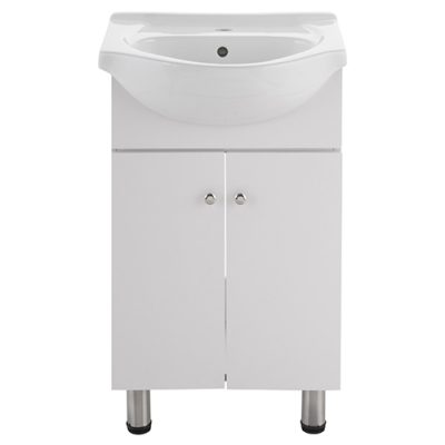 Mueble Baño Blanco Soft DS10 2Puertas 50x82x48cm