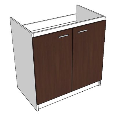 Mueble Base Melamina Café para Lavaplatos 80cm