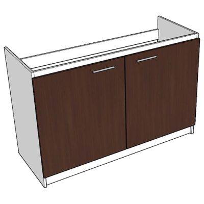 Mueble Base Melamina Café para Lavaplatos 120cm