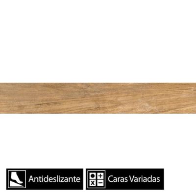 Porcelanato Peroba Miel 12Caras Antides. R10 16x100(1