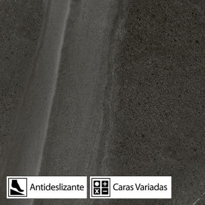 Porcelanato Cave Coal 8Caras Antideslizante Rect. 60x60(1