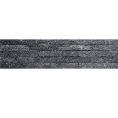Fachaleta Piedra Cuarzo Negro 15x60(0