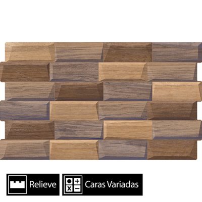 Cerámica Muro Fachaleta Infinity Wood 4Caras 34x58(1