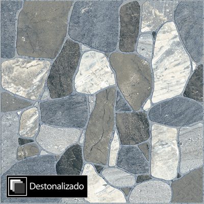 Cerámica Piso Rockstone Gris Destonalizado 45x45(2