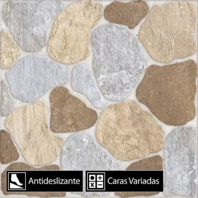 Cerámica Piso Puno 45506 Antideslizante 3Caras 45x45(2,08)