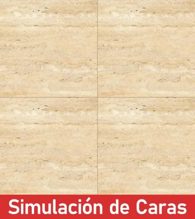 Porcelanato Real Travertino Beige Mate 6Caras Rectificado 60x60(1,44) - Imagen 4