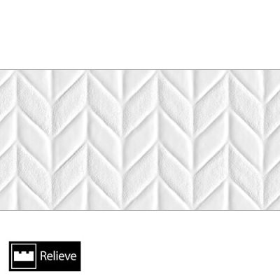 Cerámica Muro Ice Deco Chevron Texturado Rectificado 30x60(1,44)