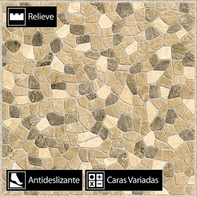 Cerámica Piso Tiguan 777314 Antideslizante 4Caras 50,8x50,8(2,33)